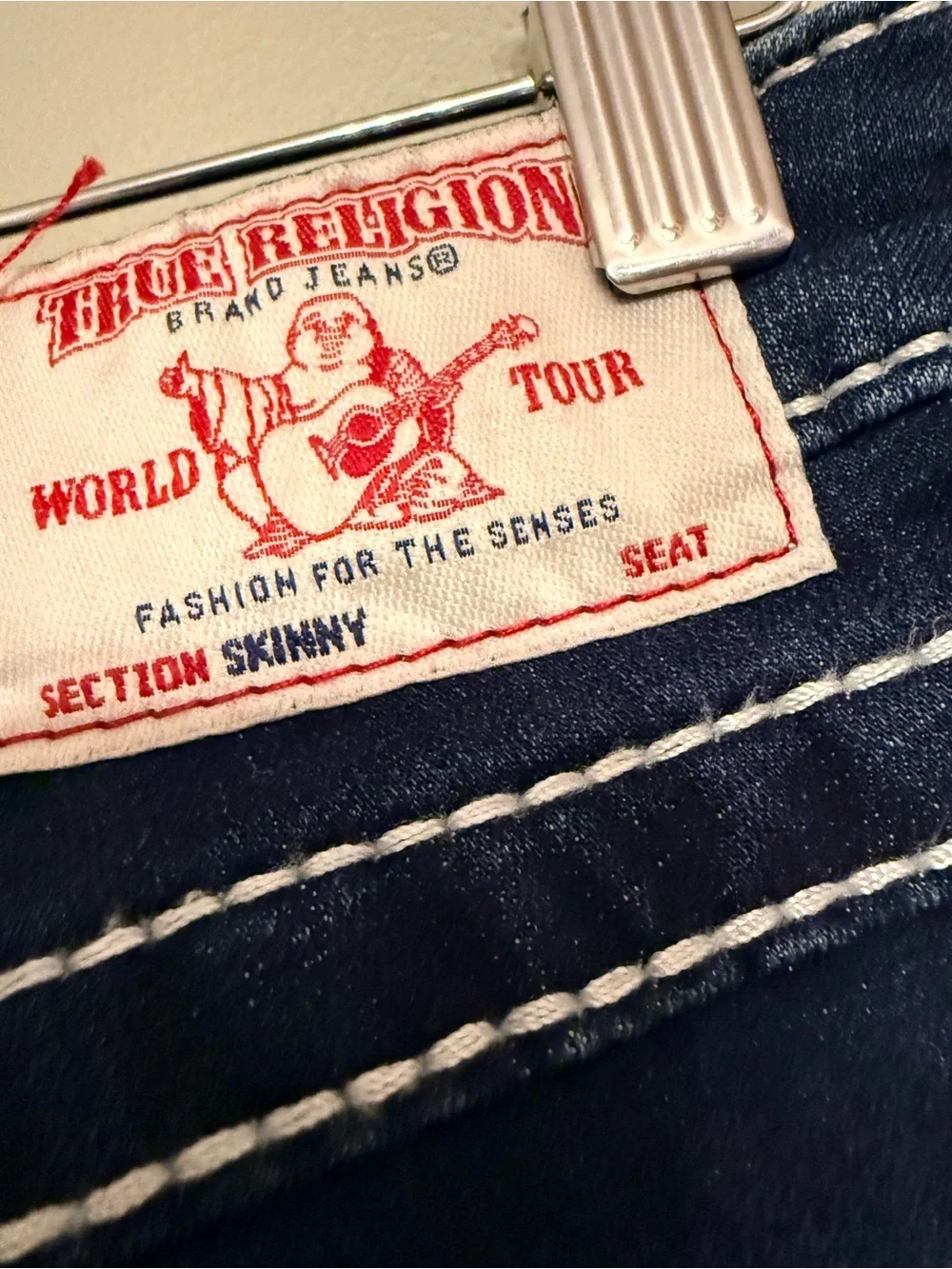 True Religion Naturaline Big T Skinny Flap Jeans Size 28 - Picture 14 of 14